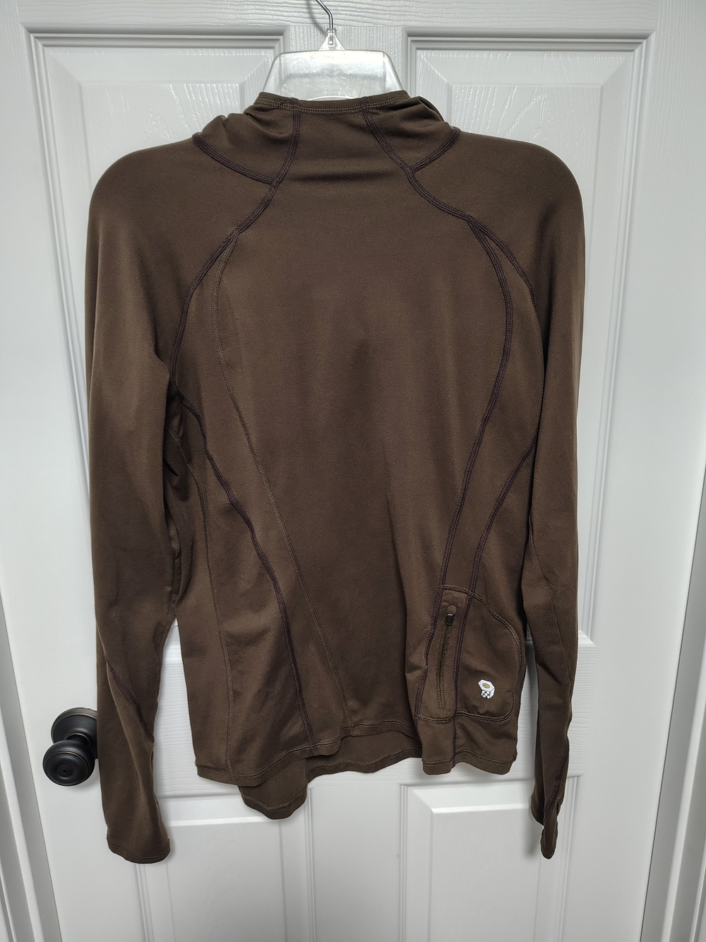 Mountain Hardwear Brown Long-Sleeve Performance Hoodie